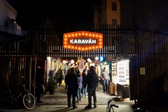 der Beweis dass wir auch abends unterwegs waren: der Karavan Streetfoodmarket