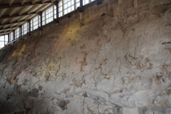 die Ausstellungshalle der Dinosaurier Fossilien