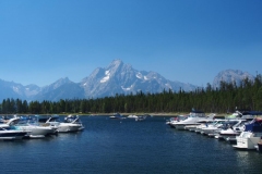 das Teton Massiv vom Jackson Lake aus
