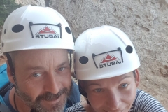 Vorm Einstieg in den Klettersteig