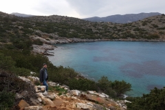grau, trüb und kühl auf einer sehr schönen Wanderung bei Elounda