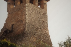 Die kläglichen Rest der Burg von Kruja