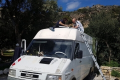 die Solaranlage von Judith&Flo wird wieder fit gemacht