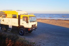Stellplatz direkt auf dem Strand