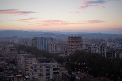 Tirana at sundown